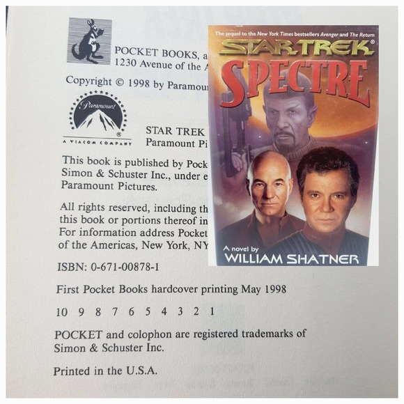 True First Edition Star Trek William Shatner Trilogy Books Return Spectre Avenge - Picture 4 of 12
